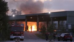 Incendio en la planta de reciclaje de Catabois