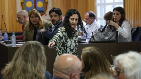 Mar�a Pan, portavoz de Uni�n por Cambre.