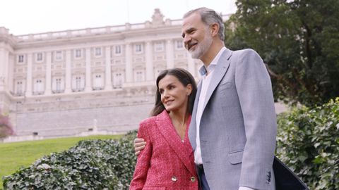 Los reyes Felipe y Letizia, en mayo del 2024 en el vigésimo aniversario de su boda