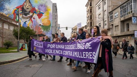 Manifestaci�n por el 25N de Xinzo de Limia. 
