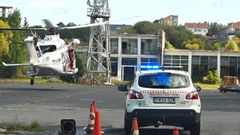 Llegada a Fimo de los tripulantes del pesquero que se hundi� en Ferrol