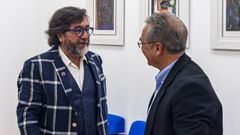 El decano del Colexio de Xornalistas, con Luis Menor.