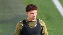 El jugador del Celta Pablo Dur�n, en un entrenamiento.