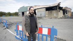 Alberto Guti�rrez, propietario de la empresa Rolopel, que result� afectada por el incendio.