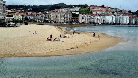 Playa de Santa Marta, en Baiona