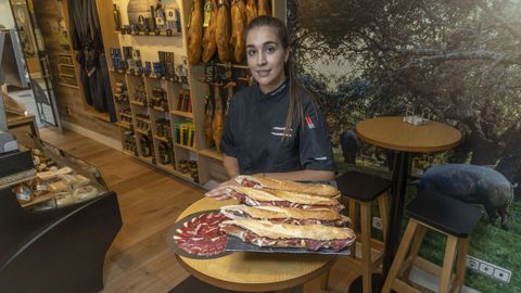 Laura Rey, de Buenjam�n, en Santiago. 