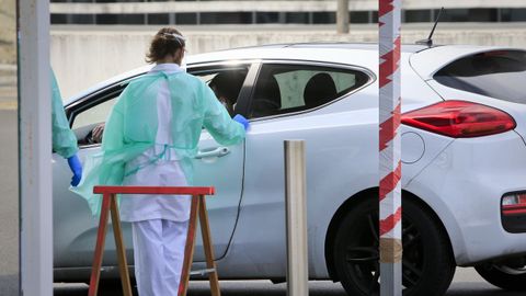 Test de detebnción rapida del coronavirus en la entrada del HULA