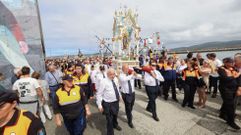 Unha das imaxes da procesi�n da Virxe da Barca en Mux�a 