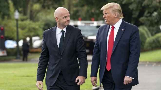 Gianni Infantino y Donald Trump,&nbsp;en la Casa Blanca.