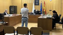 El acusado, durante el juicio en Ourense