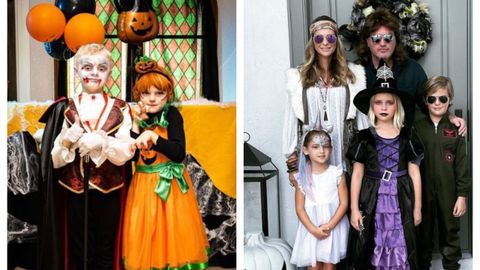 A la izquierda, los hijos de Charlenne de Mónaco. A la derecha, la imagen publicada por Magdalena de Suecia.