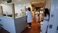 Equipo de enfermer�a del Chop que se encarga del seguimiento telef�nico de pacientes covid en sus casas