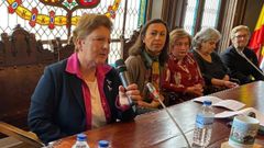 Lourdes Broull�n Ferrad�s, en primer t�rmino, durante los actos del 8-M del 2020