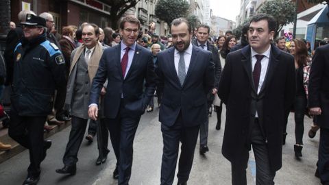 Xos� Crespo, senador del PP; N��ez Feijoo y Rafael Cui�a