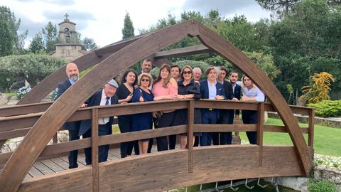 Mnica Otero, junto a su familia el verano pasado en Ourense