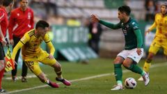 David Castro en el partido frente al Mirand�s en A Malata de la temporada 2023/2024.