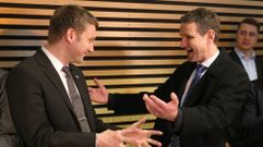 Andre Poggenburg y Bjoern Hoecke, de Alternativa para Alemania