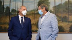 Tom� (izquierda) y Seijas (derecha), en el acto de firma del acuerdo de colaboraci�n