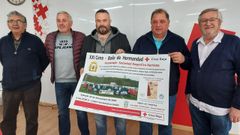 Presidentes de Cruz Roja de Sarria, SD Sarriana y La Uni�n en la presentaci�n de la cena ben�fica