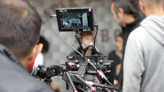 En la imagen, de archivo, un rodaje desarrollado en la comarca de Ferrolterra.