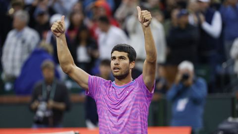 Alcaraz, tras ganar a Sinner y pasar a la final de Indian Wells