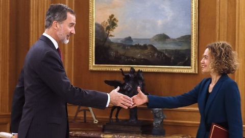 Felipe VI recibi este mircoles en la Zarzuela a Meritxell Batet