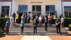 El alcalde, concejales de todos los partidos y trabajadores municipales su sumaron al homenaje a las v�ctimas en Monforte