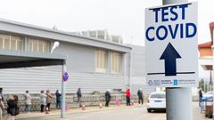 Cribado del covid-19 en el centro de salud de Abegondo, en A Coru�a