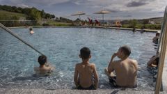 Las piscinas del Monte do Gozo, en una foto del pasado verano