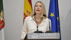 La presidenta de la Junta de Extremadura en funciones, Mar�a Guardiola
