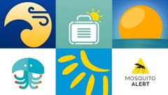 Logotipos de las aplicaciones que se mencionan en la pieza.