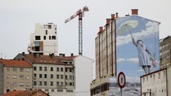 Imagen de archivo de un edificio en obras en Santiago de Compostela.