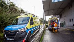 Entrada del servicio de urgencias del Hospital Montecelo, en Pontevedra, en una imagen de archivo