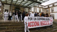 Concentraci�n, este jueves, de trabajadores del servicio de limpieza del Hospital Provincial, en Pontevedra