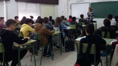 Alumnos del Monte Neme, en Carballo