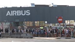 Paro de la plantilla de Airbus por la huelga que mantienen desde finales de agosto
