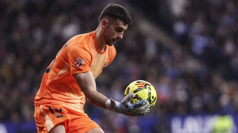 Joan Garc�a, durante el derbi del Barcelona contra el Espanyol
