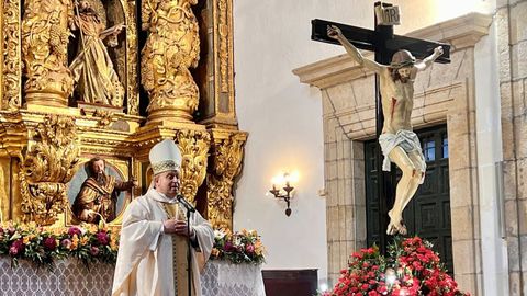 La Semana Santa termin� con una misa en la iglesia de Conxo