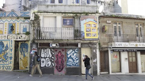 Pintadas en el Casco Vello de Vigo