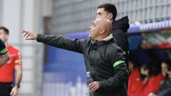 �scar Gilsanz, durante el partido contra el Eibar