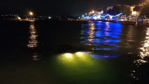 El coche se qued sumergido en el fondo del mar.