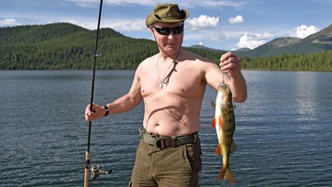 El presidente ruso, Vladmir Putin, se fue de pesca a la taiga siberiana