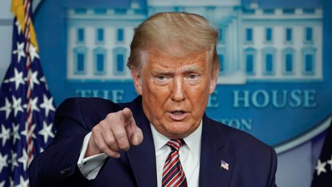 Donald Trump, en una rueda de prensa en la Casa Blanca