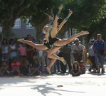 Un momento de la exhibici�n de ayer en Mar�n. 