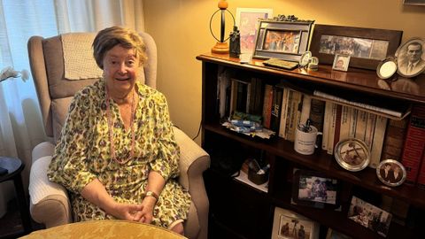 Mar�a Luisa Losada, en su vivienda de Pontevedra este pasado agosto