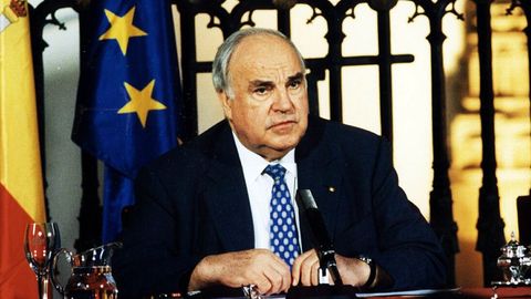 Helmut Kohl en Santiago en 1995