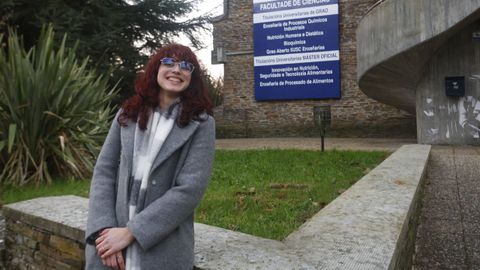 Sheila Santom� cursa cuarto de Bioqu�mica en el campus de Lugo. 