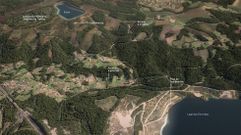 Recreaci�n de la futura central de bombeo reversible de Meirama