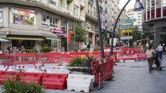 El cruce de Bedoya, San L�zaro y Santo Domingo, cortado.