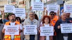 El BNG se moviliz ayer en Vilagarca para pedir ms medios